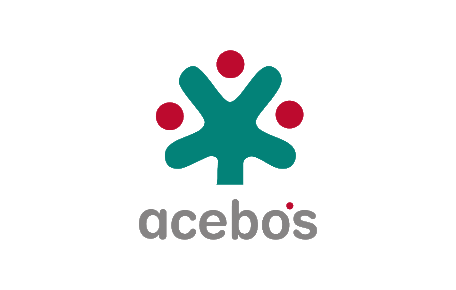 Official Acebos logo – High-quality Spanish children's footwear represented by Moda Vostra, B2B sales agency for the Benelux region.