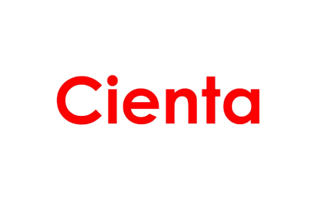 Official Cienta logo – Eco-friendly strawberry-scented children's footwear represented by Moda Vostra, B2B sales agency for the Benelux region.
